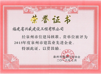 2015年度先進企業(yè)